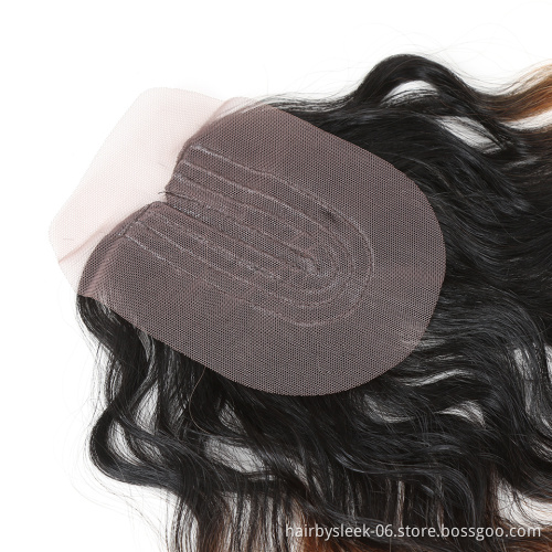 Noble Synthetic Hair 16-20 inch 7Pieces Black Blonde Weaving body wave bundles 6 Bundles With Closure Lace For Black Women